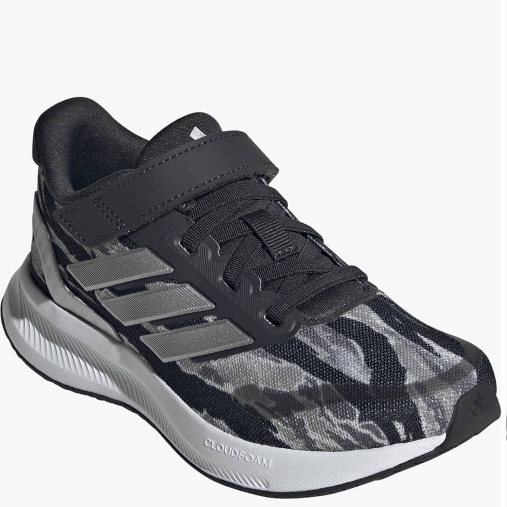 Adidas Kids Black and White Cloudfoam Sneakers
